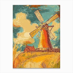 Windmill In The Countryside Canvas Print