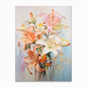 Abstract Flower Painting Lily 1 Canvas Print