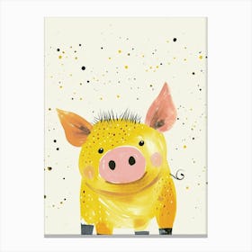 Yellow Pig 6 Canvas Print