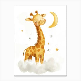 Giraffe Sleeping Canvas Print