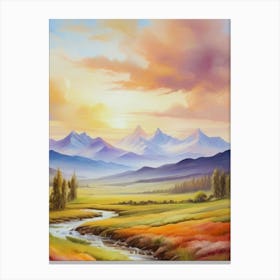 Sunset In The Mountains 21 Canvas Print