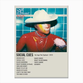 Social Cues By Cage The Elephant 2019 Poster 1 Canvas Print