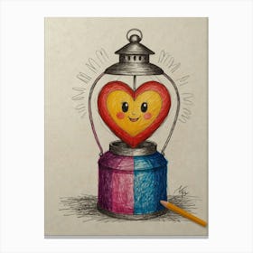 Heart Shaped Lantern Canvas Print