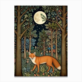 William Morris Fox In The Forest 1 Canvas Print