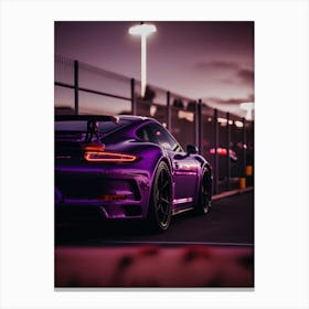 Purple Porsche 911 Gt3 1 Canvas Print