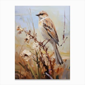 Bird Painting Sparrow 7 Canvas Print
