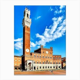 Palazzo Pubblico In Piazza Del Campo, Siena, Italy Canvas Print