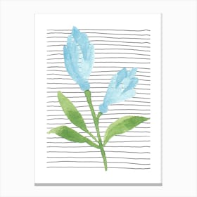 blue Leaf 1 Canvas Print