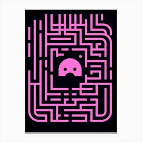 Maze Violet Canvas Print