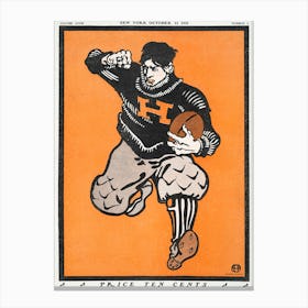 American Football Player (1901), Edward Penfield Canvas Print