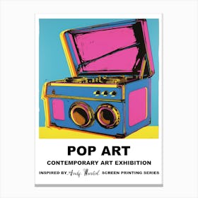 Poster Music Box Pop Art 1 Canvas Print
