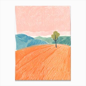 Tree In A Field Canvas Print