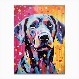 Labrador Pop Art Paint Canvas Print