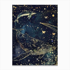 Whale In The Sky 5 Canvas Print