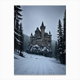 Castle In The Woods The Veil of the Haunted Castle Canvas Print