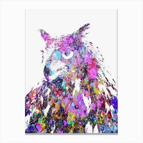 Animal Negative Space ― Owl Canvas Print