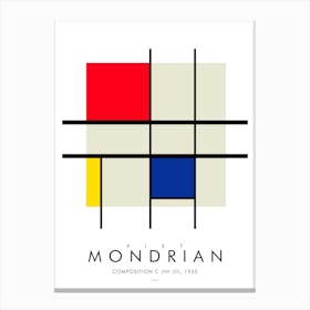 Mondrian Comp C3 Canvas Print