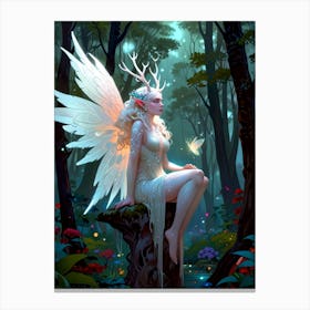 Fairy In The Forest 6 Canvas Print