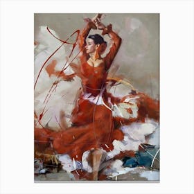 Flamenco Dancer 1 Canvas Print