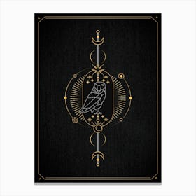 Owl — 🃏 Tarot Card deck, Tarot geometric Canvas Print