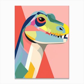 Colourful Dinosaur Saurophaganax 2 Canvas Print