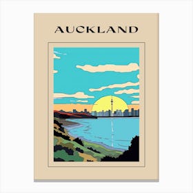 Minimal Design Style Of Auckland, New Zealand 2 Poster Canvas Print