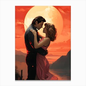 Enchanted Moonlight Valentines Night Romance Canvas Print