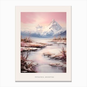 Dreamy Winter Painting Poster Patagonia Argentina 2 Canvas Print