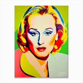 Meryl Streep Colourful Pop Movies Art Movies Canvas Print