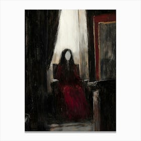 'The Woman In Red' Canvas Print