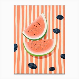 Cantaloupe Fruit Summer Illustration 4 Canvas Print