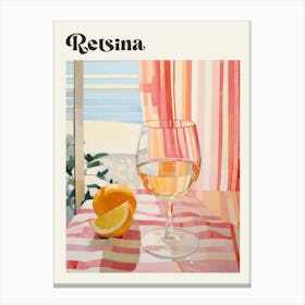 Retsina 3 Retro Cocktail Poster Canvas Print