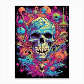 Psychedelic Skull 8 Canvas Print