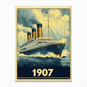 Aihrgdesign A Vintage Travel Poster Of A Grand Steamship In 1 C54ba474 35b5 45ce B37d E565652408b7 3 Canvas Print