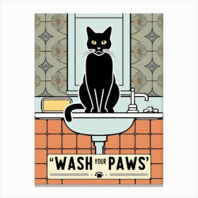 Wash Your Paws 52 Canvas Print