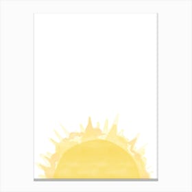 Watercolor Sun Canvas Print