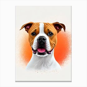 Staffordshire Bull Terrier Illustration dog Canvas Print
