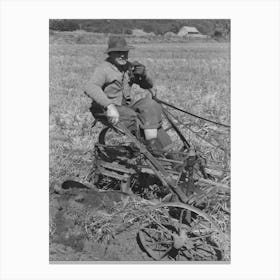 Farmer In Animas River Valley, La Plata County, Colorado By Russell Lee Canvas Print