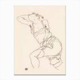 Vulgar Lady In Lingerie Canvas Print