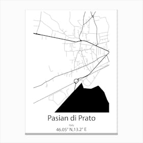 Pasian Di Prato,Italy Minimalist Map Leinwandbild