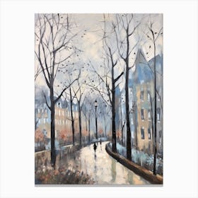 Winter City Park Painting Holland Park London 1 Canvas Print