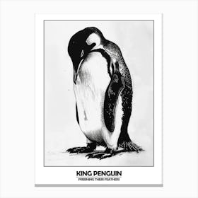 Penguin Preening Their Feathers Poster 7 Canvas Print