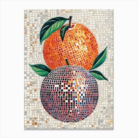 Mosaic Oranges 4 Canvas Print