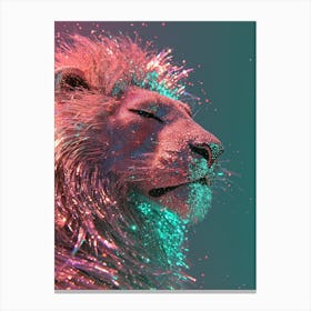 Glitter Lion Canvas Print