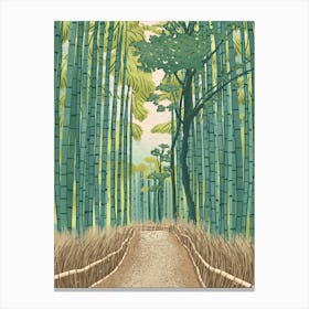 Japan Arashiyama Bamboo Forest Art Print Canvas Print