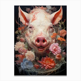 Pig Head Canvas Print