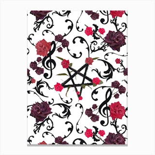 Gothic Red Roses Canvas Print