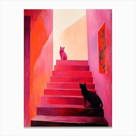 Cats On The Stairs Toile