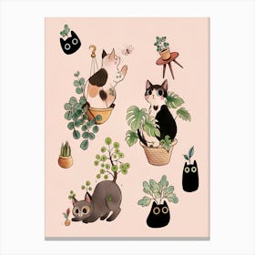 Kawaii Cats 1 Canvas Print