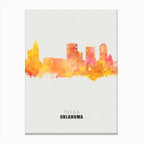 Tulsa Oklahoma City watercolor Canvas Print